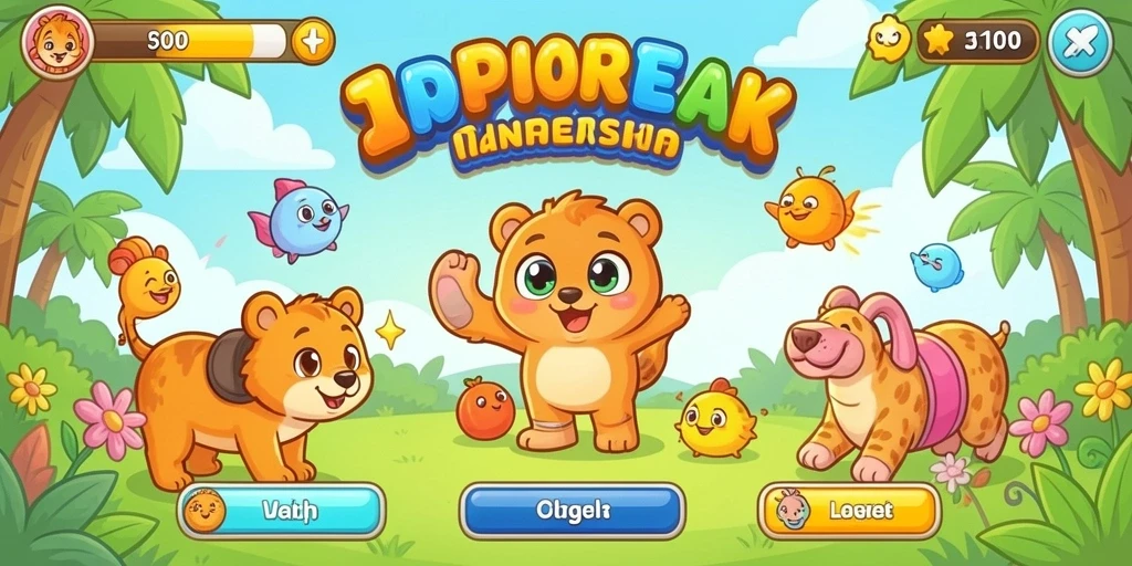 Tampilan awal permainan slot yang menarik.