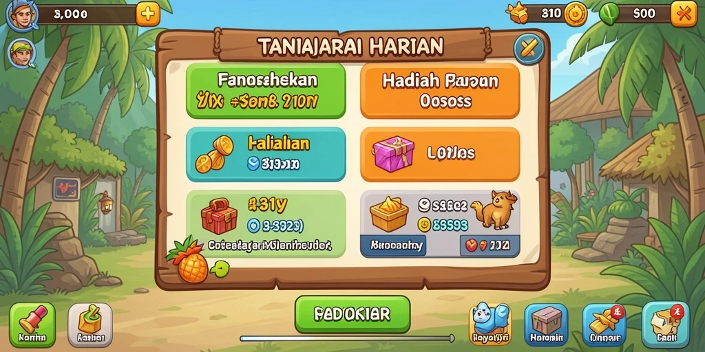 Screenshot tampilan utama JUJUR4D dengan banyak pilihan permainan.