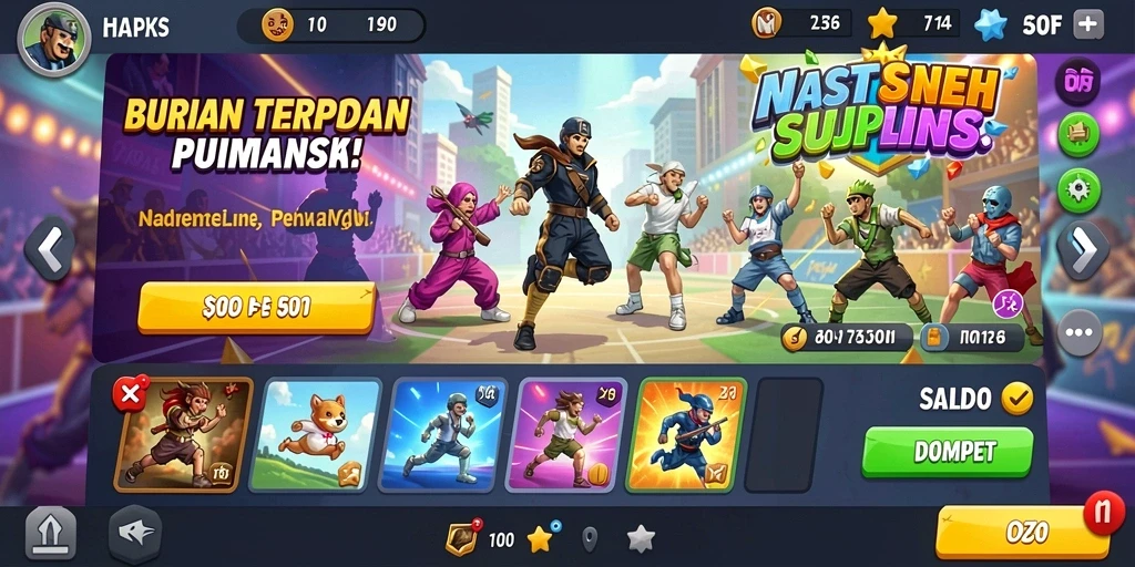 Tangkapan layar menampilkan karakter utama yang siap bertarung.